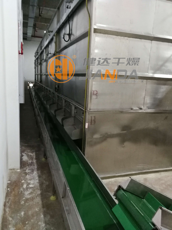 堅果幹燥生產線出料