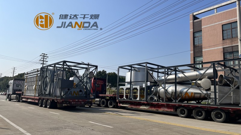 立冬雖至發貨不停|大型閃蒸幹燥機（jī）再次發往剛果金